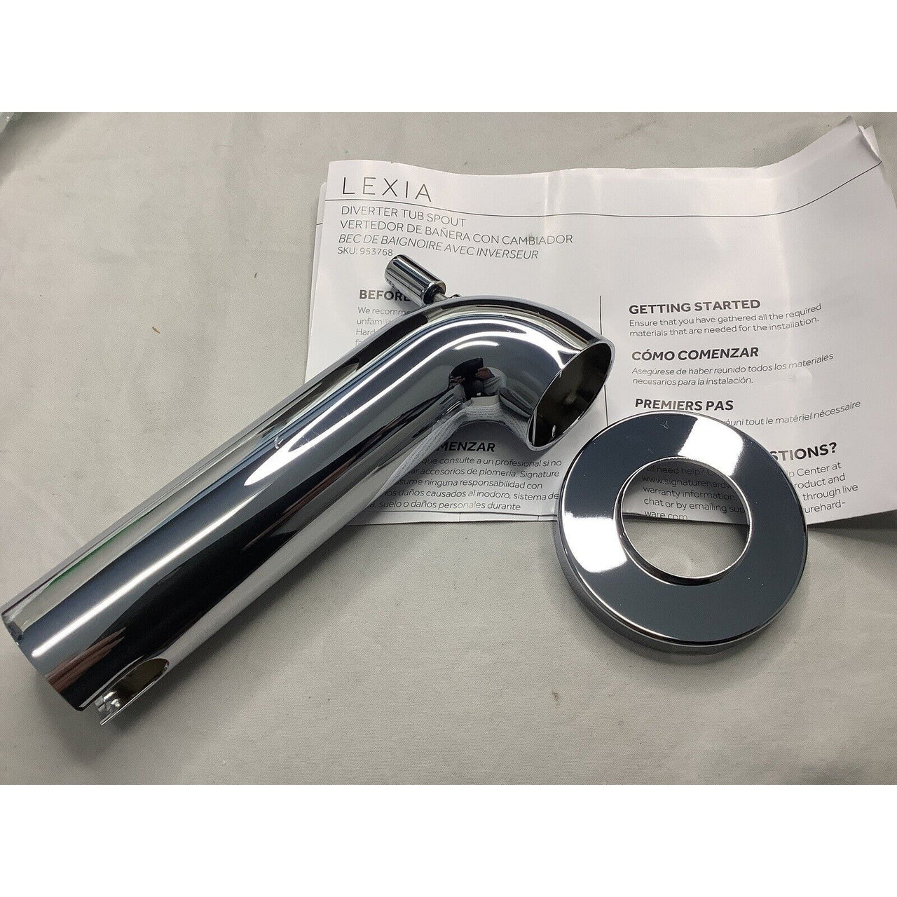 Signature Hardware 483917 Lexia 6-7/8" Diverter Tub Spout - Polished Chrome