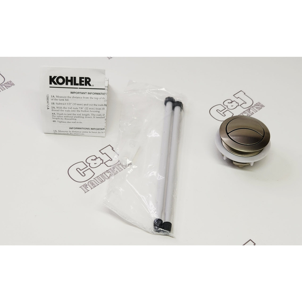 Kohler 186-BN Persuade Toilet Dual Flush Actuator - Vibrant Brushed Nickel READ