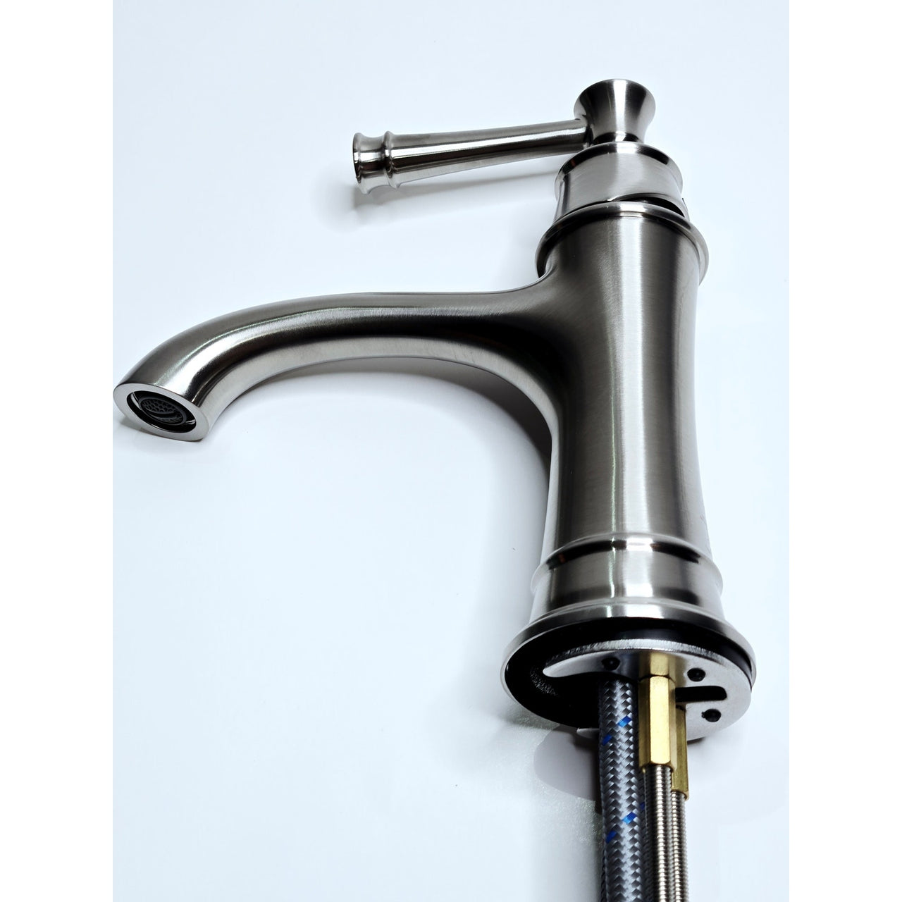Signature Hardware 480487 Beasley Single Hole Bathroom Faucet - Brushed Nickel