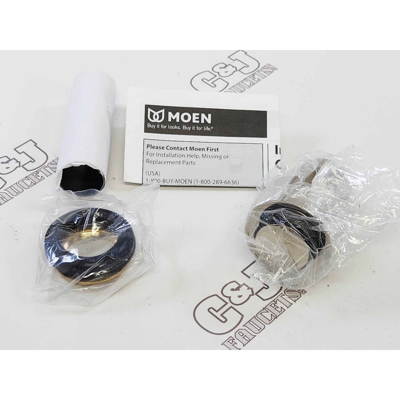 Moen 140780NL 1-1/4" Bathroom Push Button Sink Drain Assembly - Polished Nickel