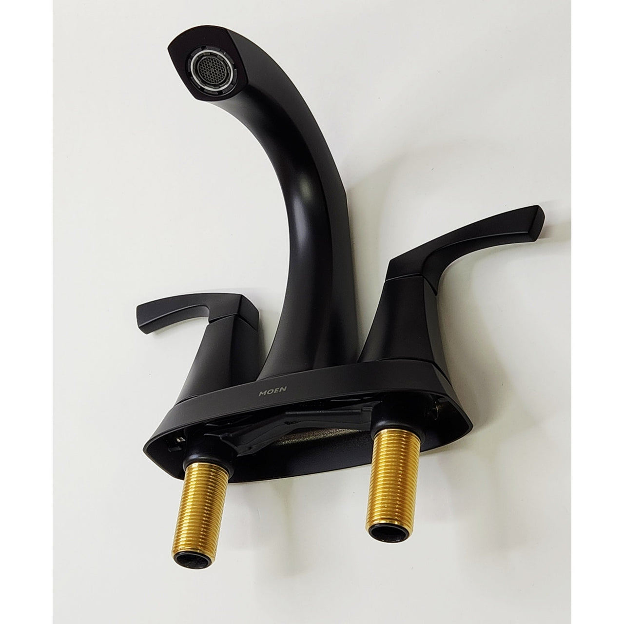 Moen 84506BL Lindor Two-handle Centerset Bathroom Sink Faucet - Matte Black