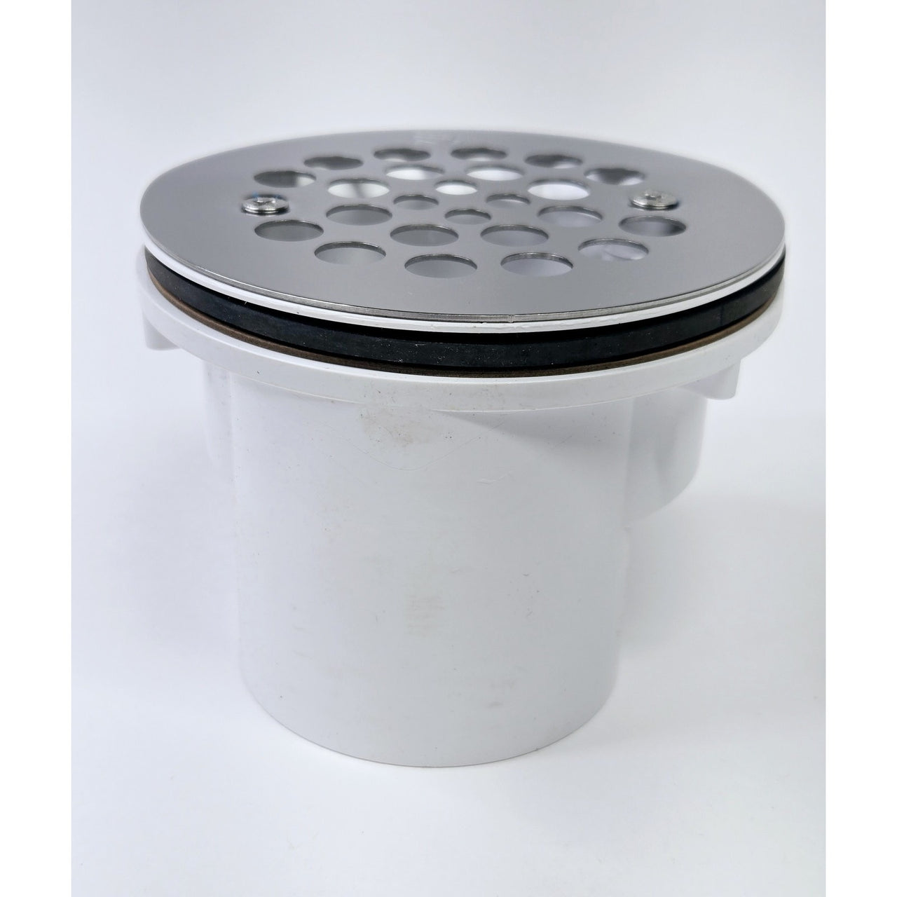 Jones Stephens D41600 PVC Shower Stall Drain with 4-1/4" Stainless Steel Strain