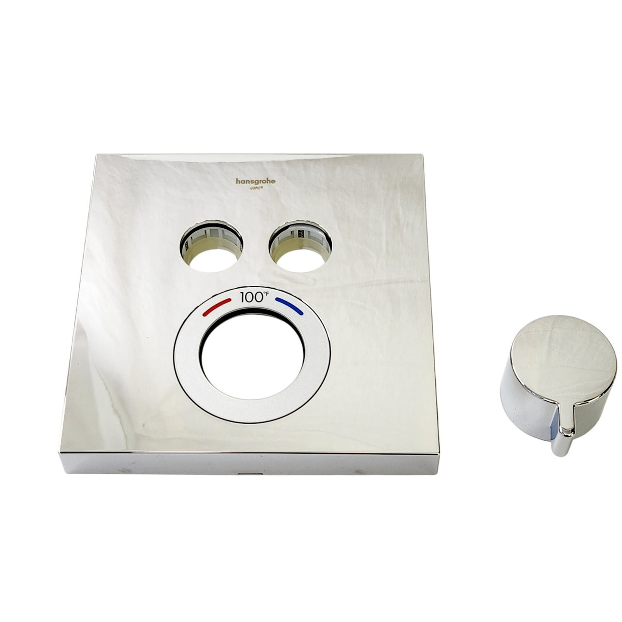 hansgrohe 15763001 ShowerSelect Square Thermostatic Valve Trim - Chrome