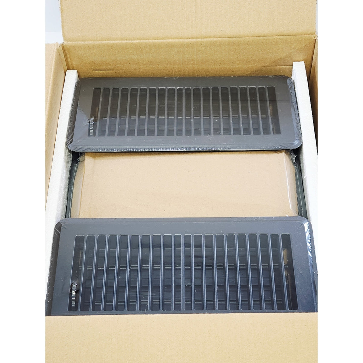 Vevor 1FL0410MB HVAC Walkable Iron Floor Register, 12 Pack - Matte Black