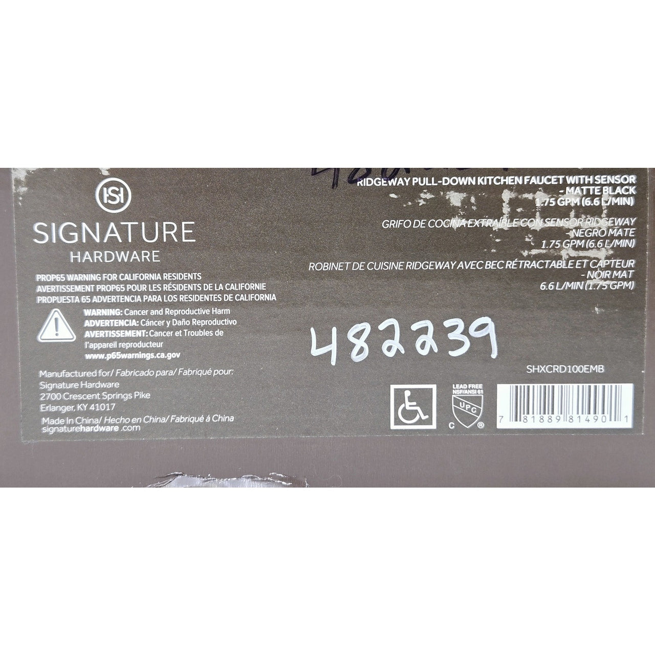 Signature Hardware 482239 Ridgeway 1.75 GPM Touchless Kitchen Faucet-Matte Black