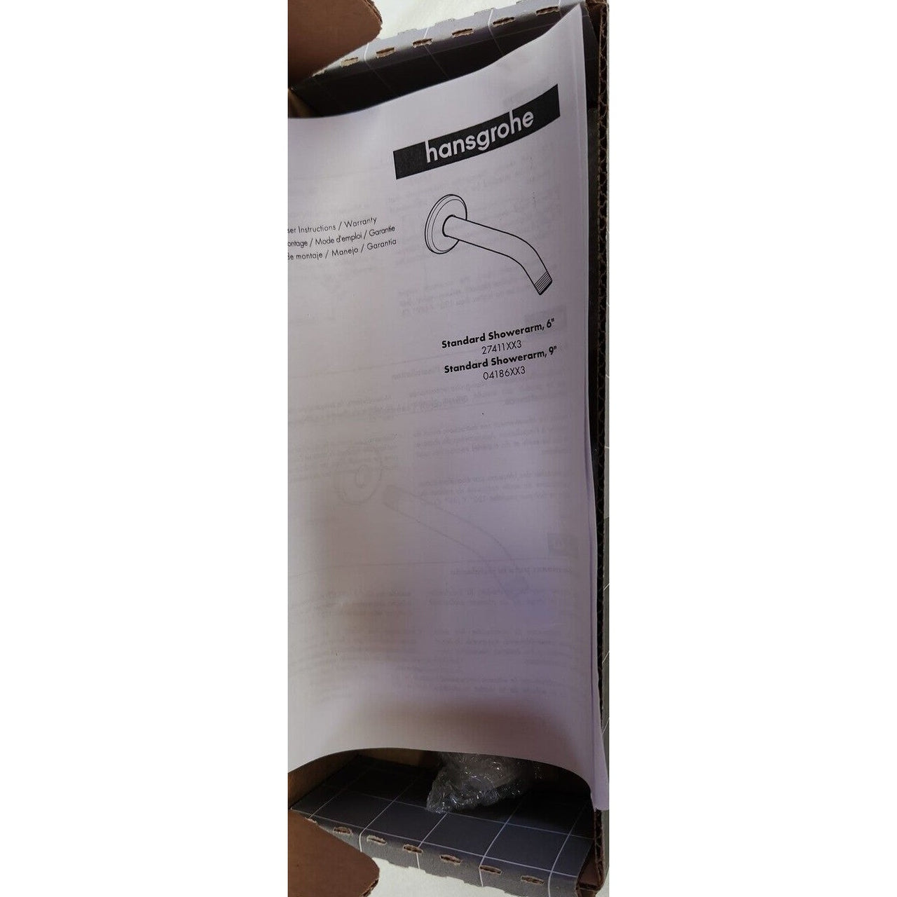 hansgrohe 27411003 6-inch Modern Shower Arm - Chrome