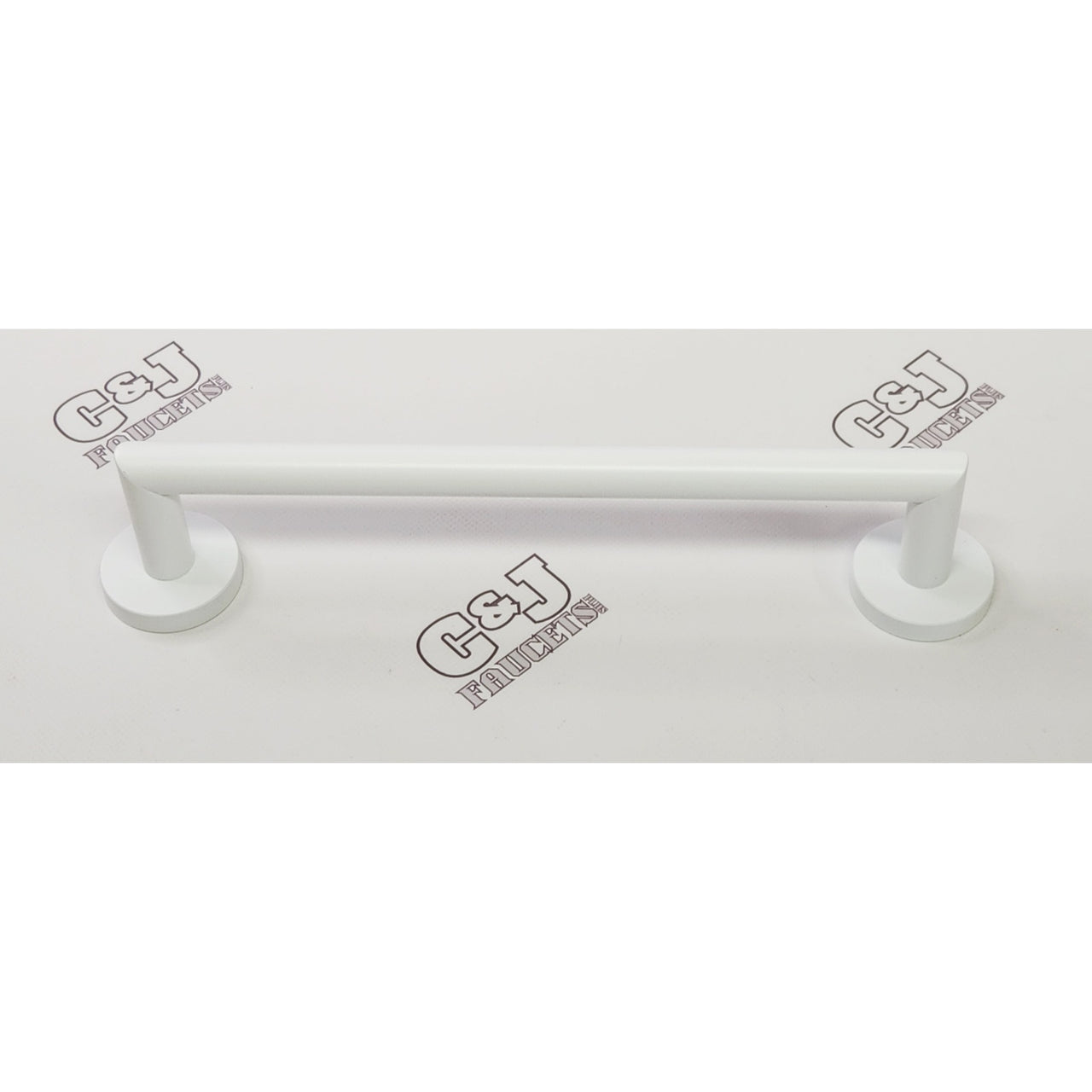 ICO Bath V63132 Volkano Summit 12" Bathroom Sink Lavatory Towel Bar- Matte White