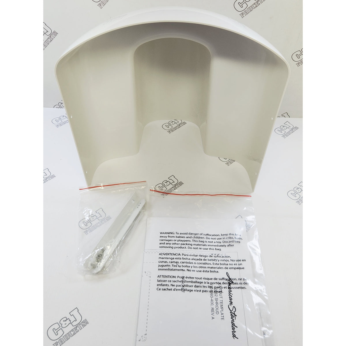 American Standard 0062000.020 Wall-Hung Sink Acrylic Shroud - White