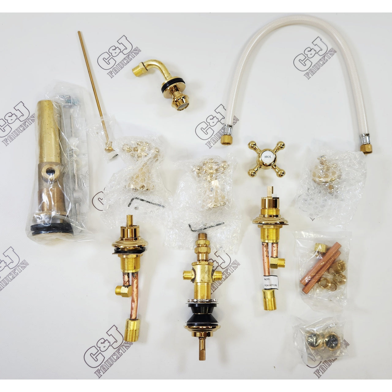Kingston Brass KB4322BX Metropolitan Widespread Bidet Faucet-Polished Brass READ
