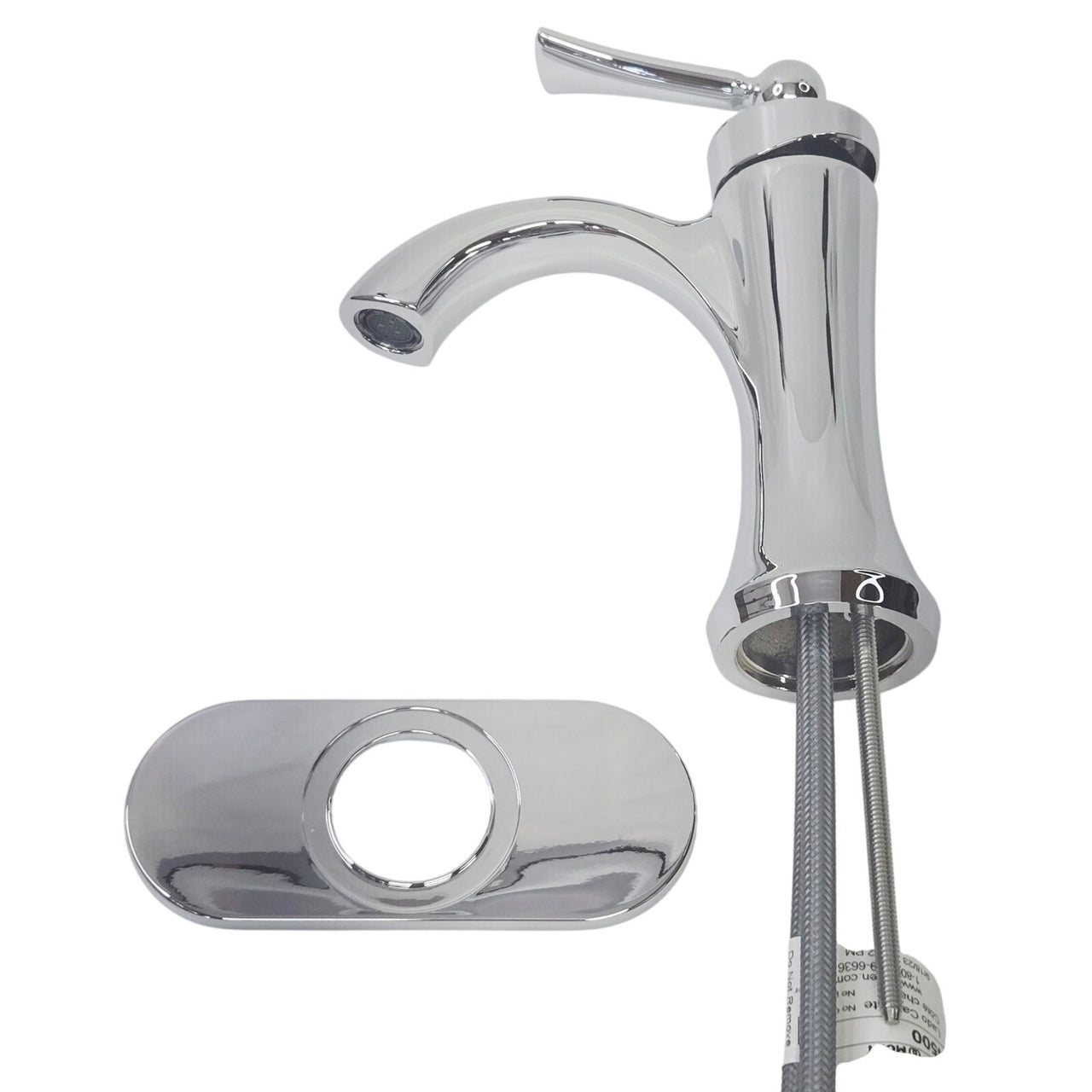 Moen 4500 Wynford Single Hole Bathroom Faucet with Pop-Up Drain Assembly -Chrome