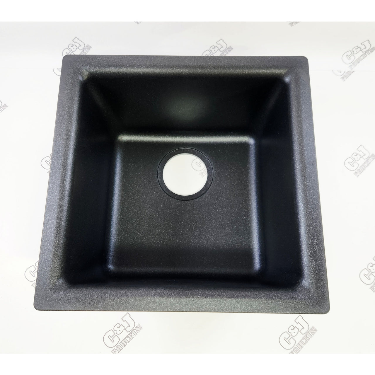 Elkay ELG1616BK0 Quartz Classic Single Basin Quartz Composite Bar Sink - Black