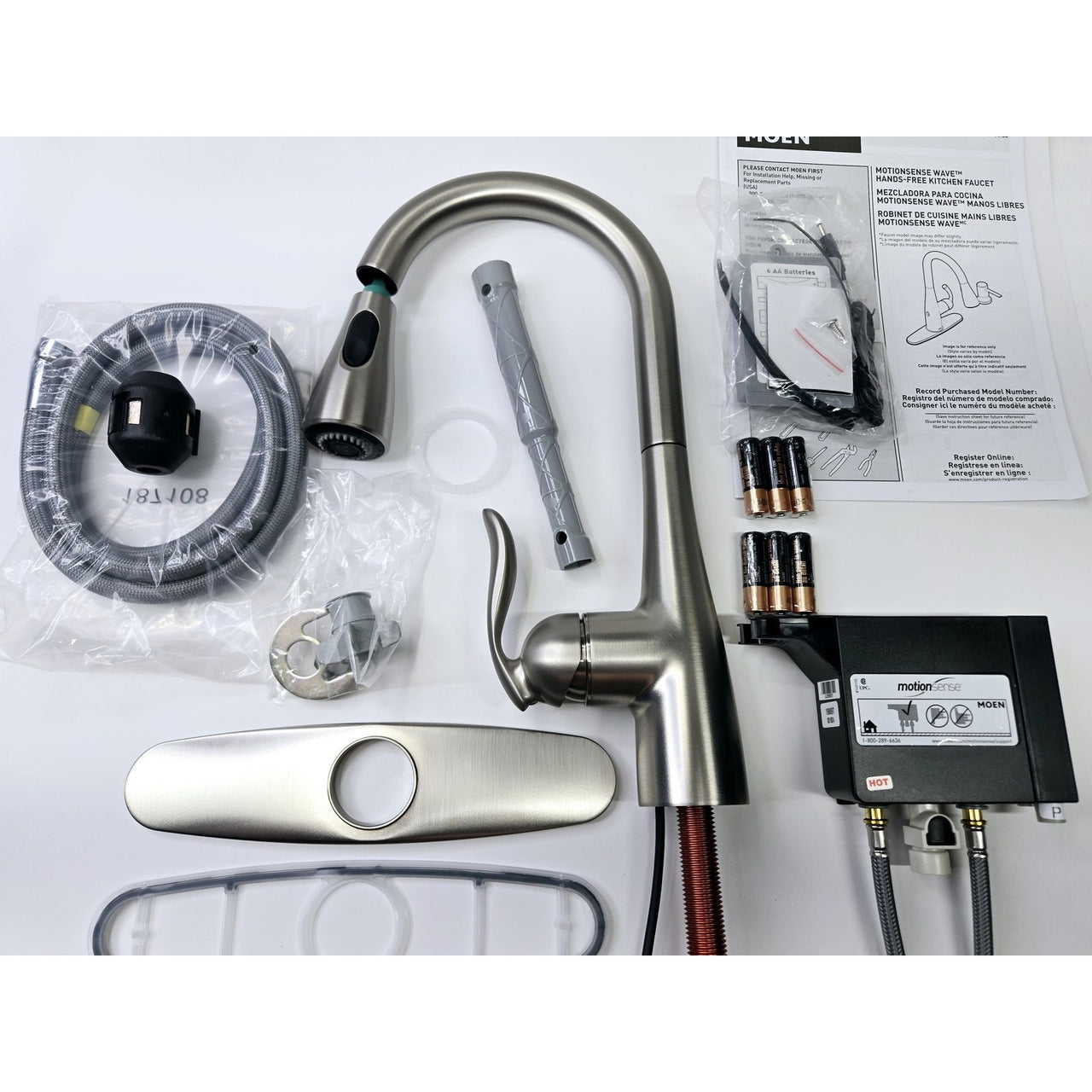 Moen 7594EWSRS Arbor Touchless Pull-Down Kitchen Faucet - Spot Resist Stainless