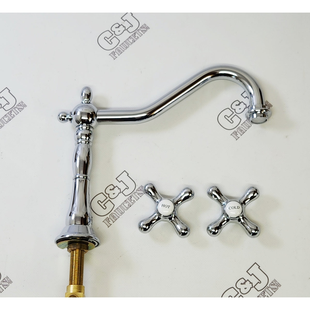 Signature Hardware 329416 Victorian Widespread Bathroom Faucet - Chromet