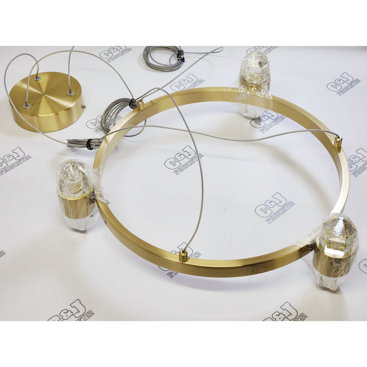 Kichler 84068CG Arabella 21" 6 Light LED Ring Chandelier - Champagne Gold