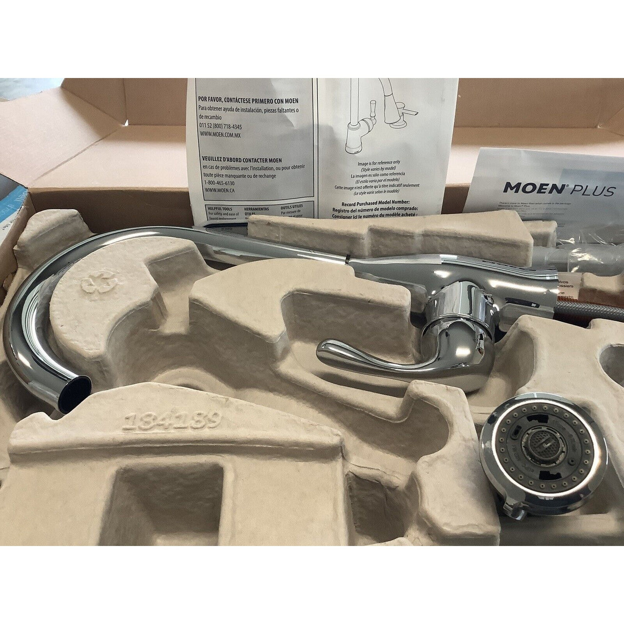 Moen 87966 Kaden Single-Handle Pull-Down Sprayer Kitchen Faucet - Chrome