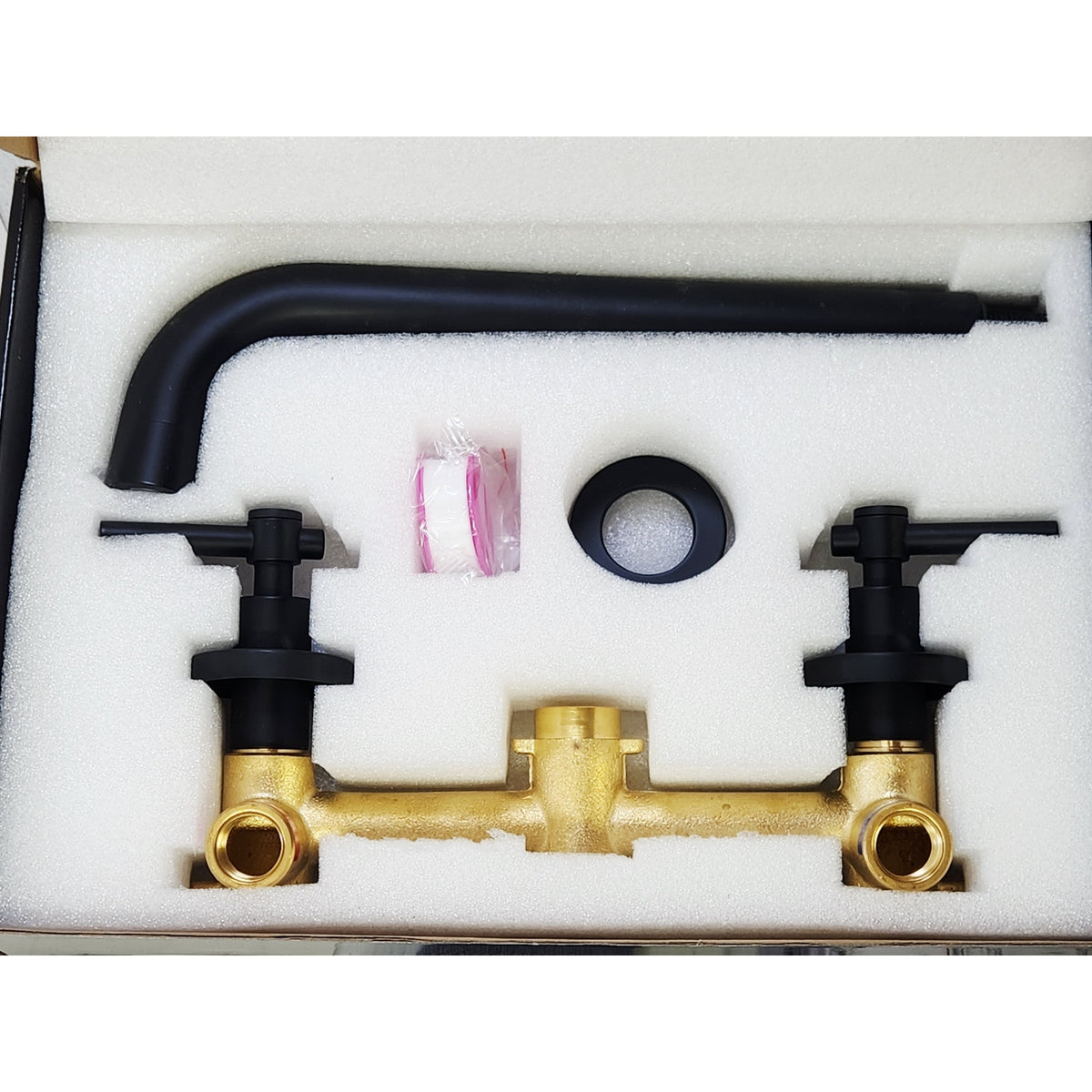 Sumerain S2134DW Wall Mount 9.71 GPM Tub Filler Faucet - Matte Black