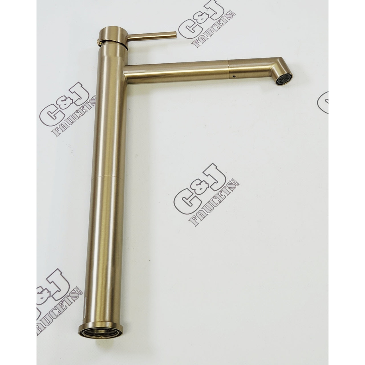 BWE A-96023H-BG Single Hole 2 GPM Bathroom Sink Vessel Faucet - Brushed Gold