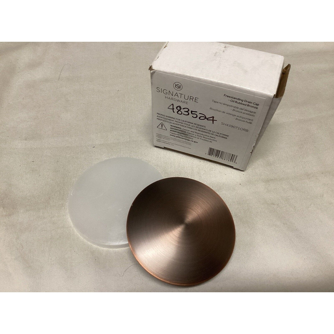 Signature Hardware 483524 Finished Drain Cap - Oil Rubbed Bronze