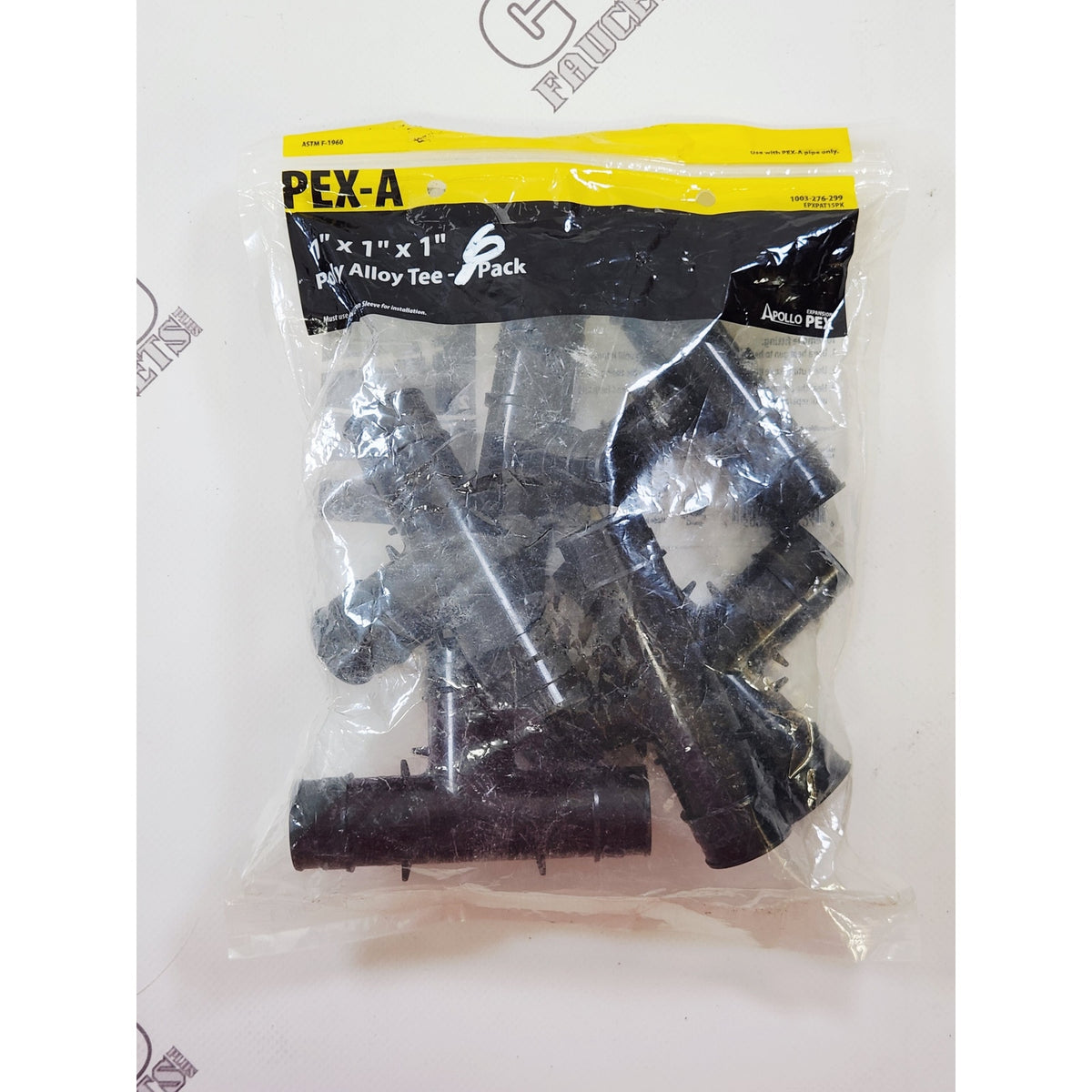 Apollo EPXPAT15PK 1/2" Plumbing Expansion PEX Barb Tee 5 Pack - Black