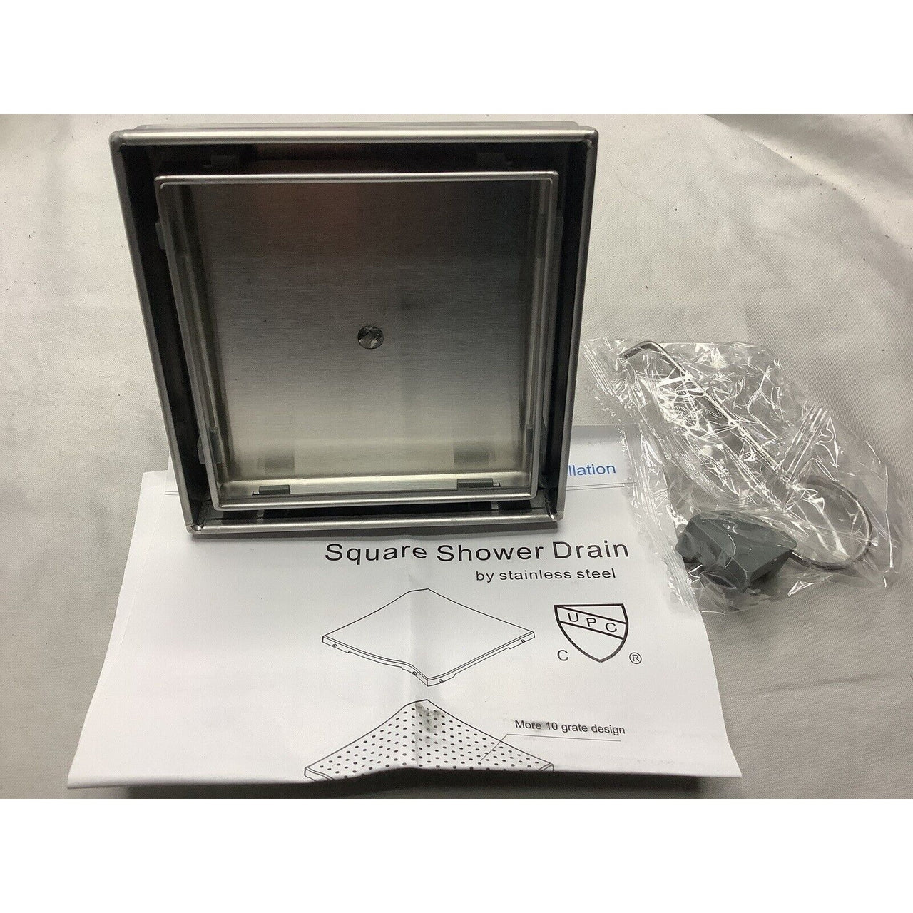 Signature Hardware 406495 Cohen 4" Tile Insert Shower Drain - Stainless Steel