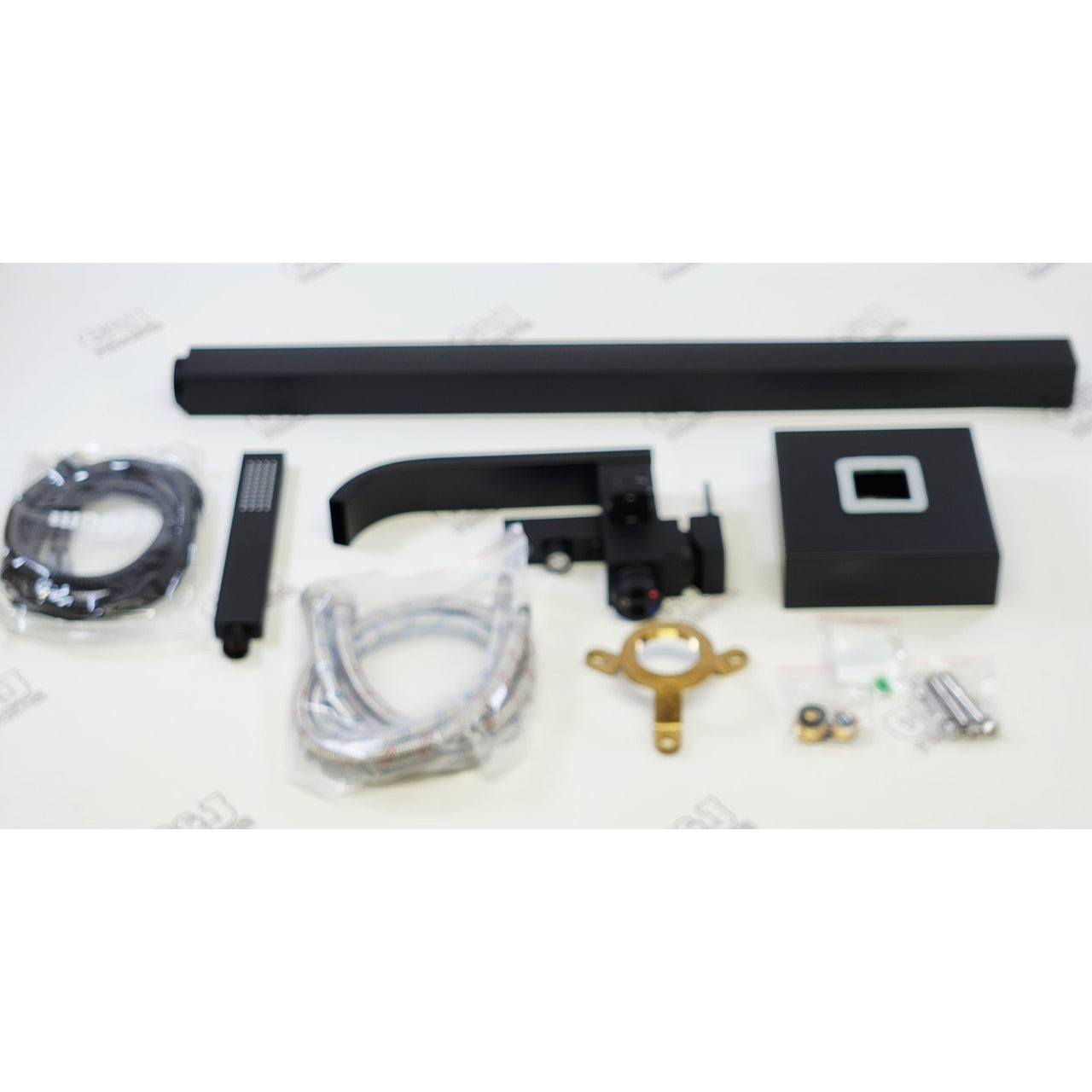 BWE A-97012-BLACK Freestanding Floor Mount Tub Faucet - Matte Black READ