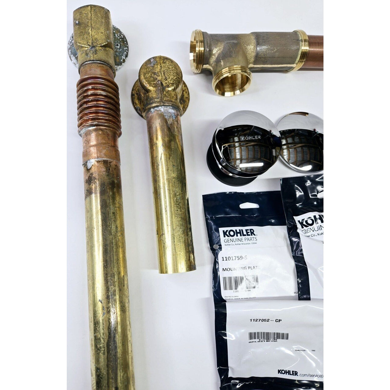Kohler 7259-CP 1-1/2" Toe Tap Tub Drain Kit - with Overflow - Polished Chrome