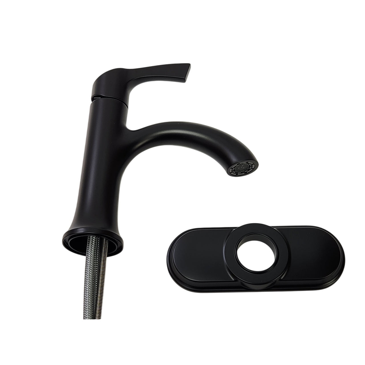 Moen 84466BL Korek Single Hole Single-Handle Bathroom Faucet - Matte Black READ