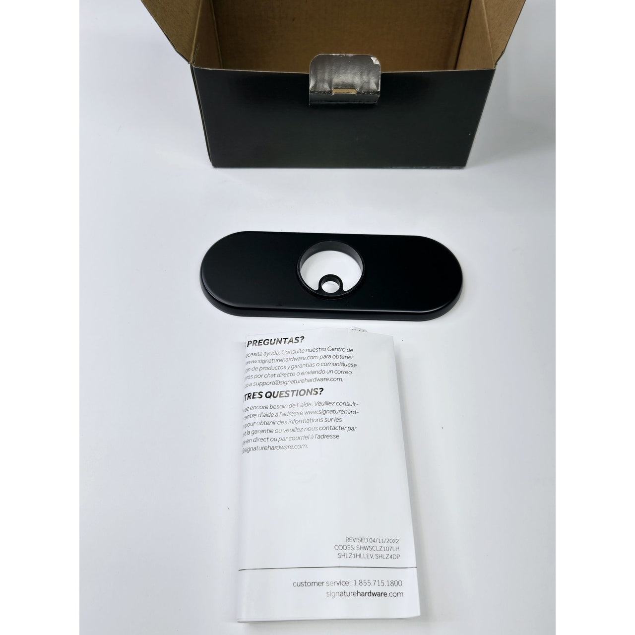 Signature Hardware SHLZ4DPMB Lentz Deck Plate Escutcheon - Matte Black