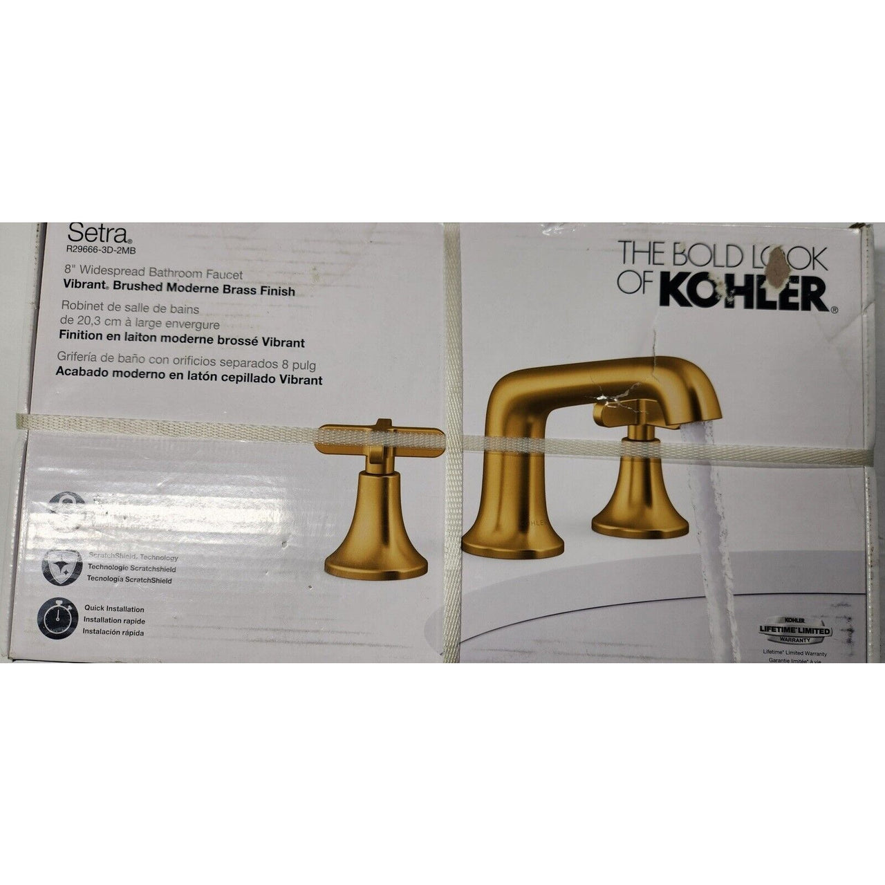 Kohler R29666-3D-2MB Setra Widespread Bathroom Faucet - Brushed Moderne Brass