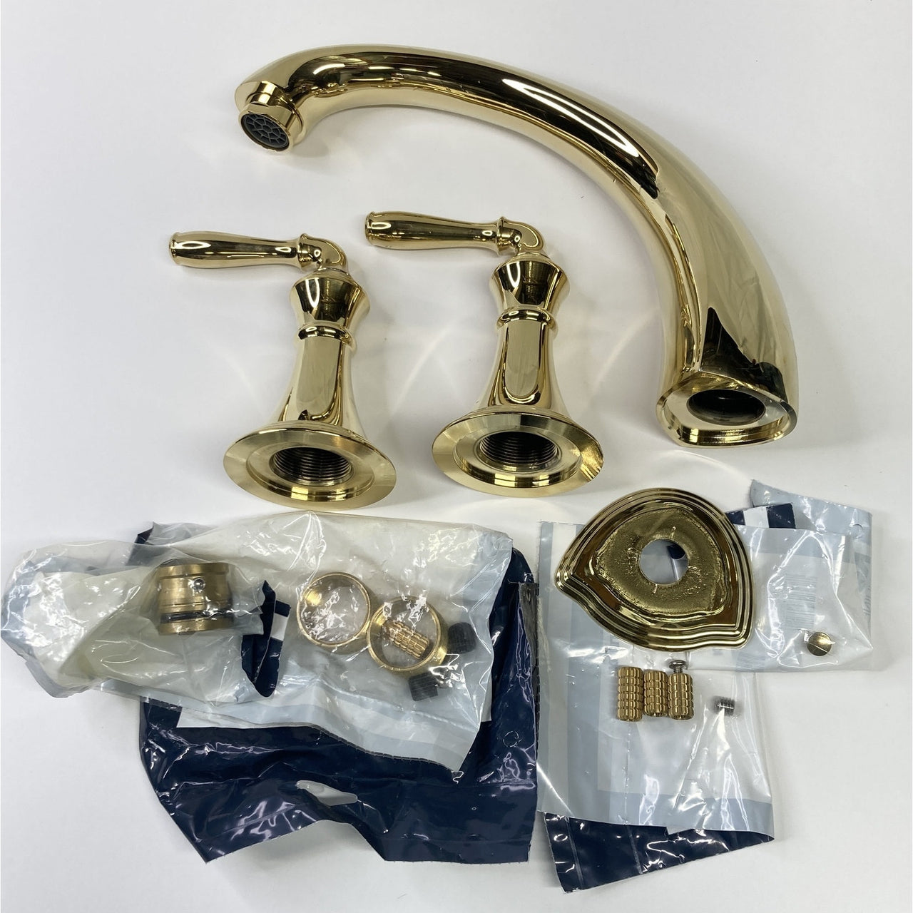 Kohler T398-4-PB Devonshire 3-Hole 2-Handle Tub Faucet - Polished Brass *READ