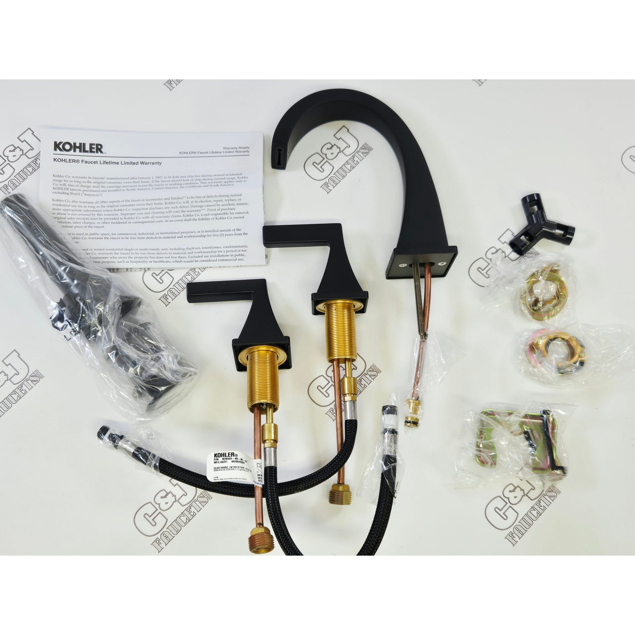 Kohler R78039-4D-BL Katun Widespread Bathroom Sink Faucet - Matte Black