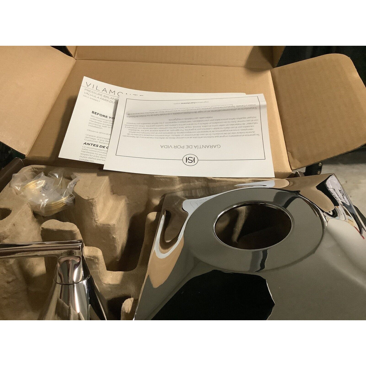 Signature Hardware 449946 Vilamonte Single Function Valve Trim, No Valve -Chrome