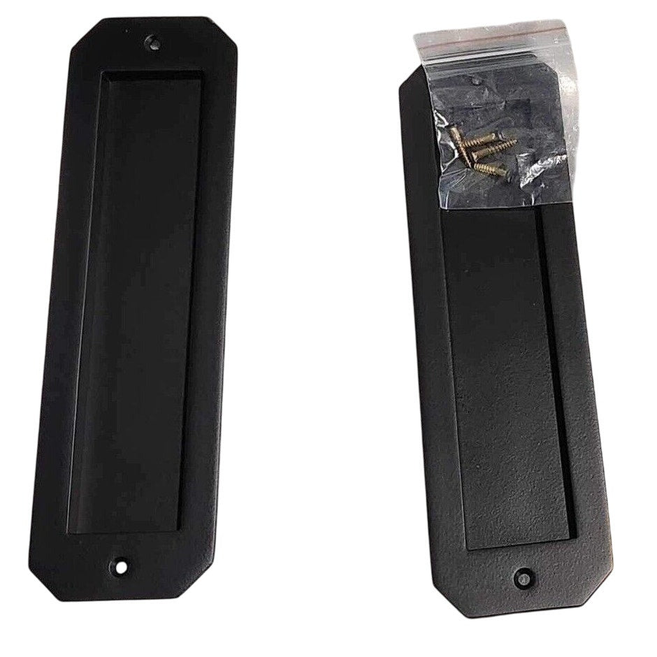 Signature Hardware 483733 8-1/2" Brass Pocket Passage Door Pull - Matte Black