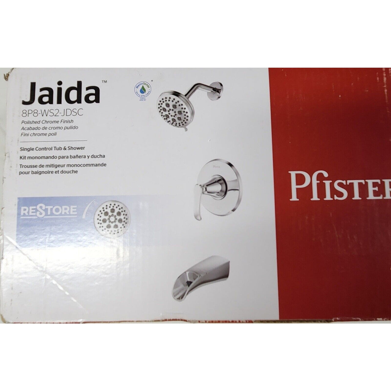 Pfister 8P8-WS2-JDSC Jaida Tub and Shower Trim Kit with Valve - Polished Chrome
