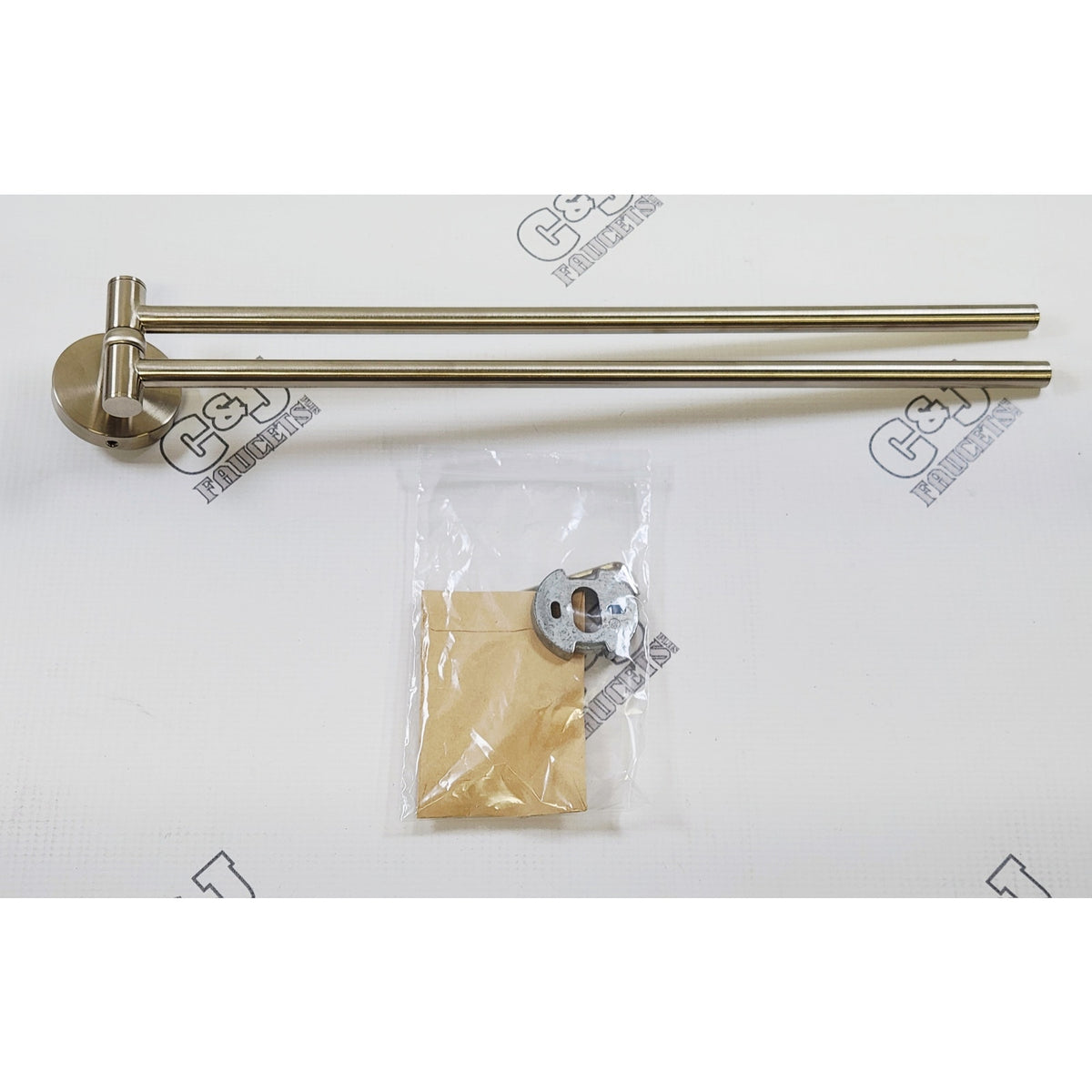 Grohe 40371EN1 Essentials 18" Double Swivel Towel Bar - Brushed Nickel