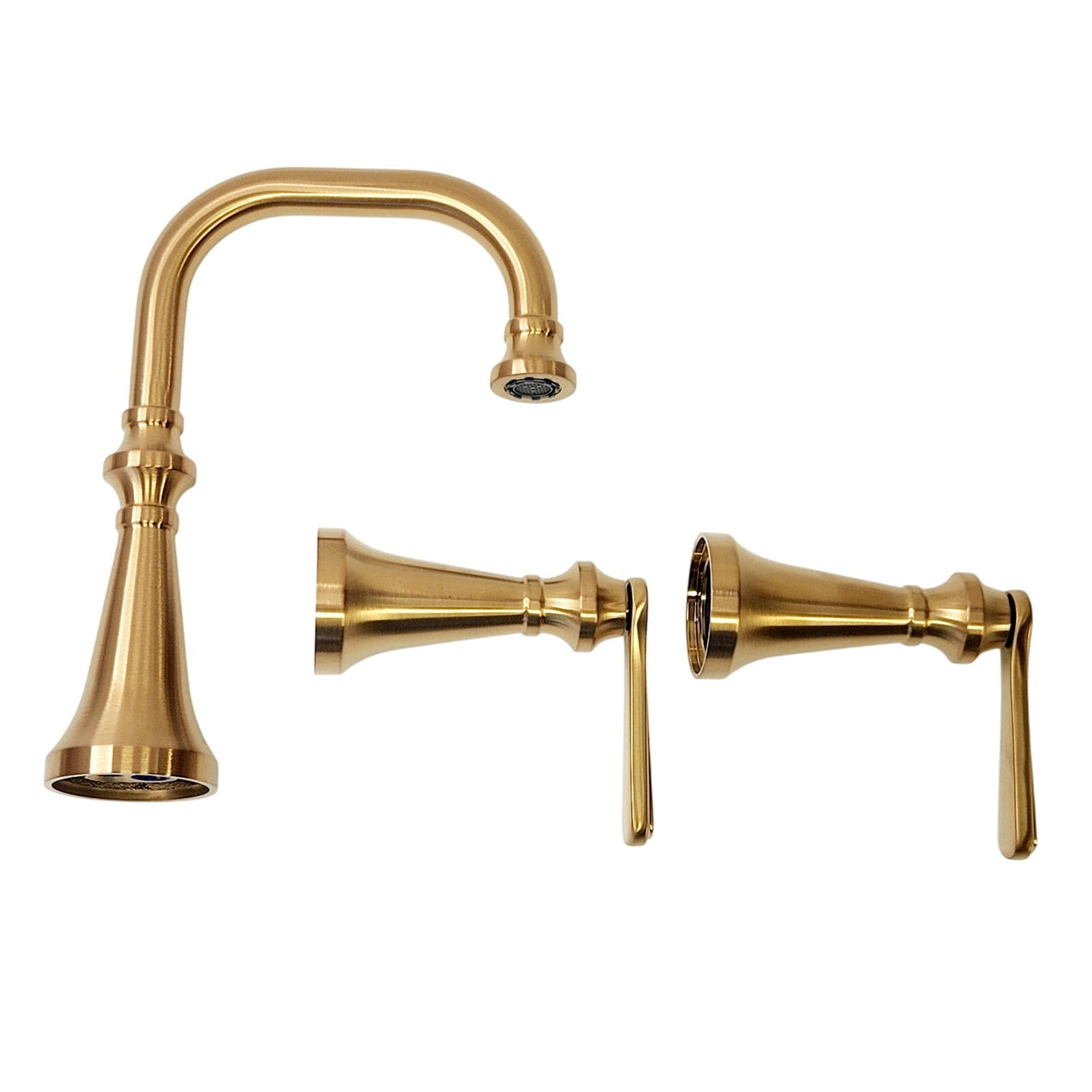 Moen TS44102BG Widespread Bathroom Faucet - Pop-Up Drain Assembly - Brushed Gold