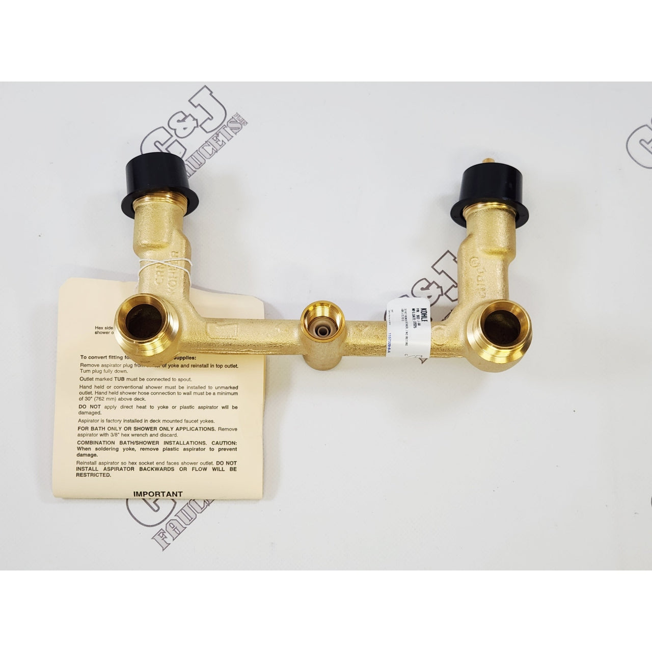 Kohler 302-K-NA Widespread 1/2" Ceramic In-Wall Two-Handle Valve System