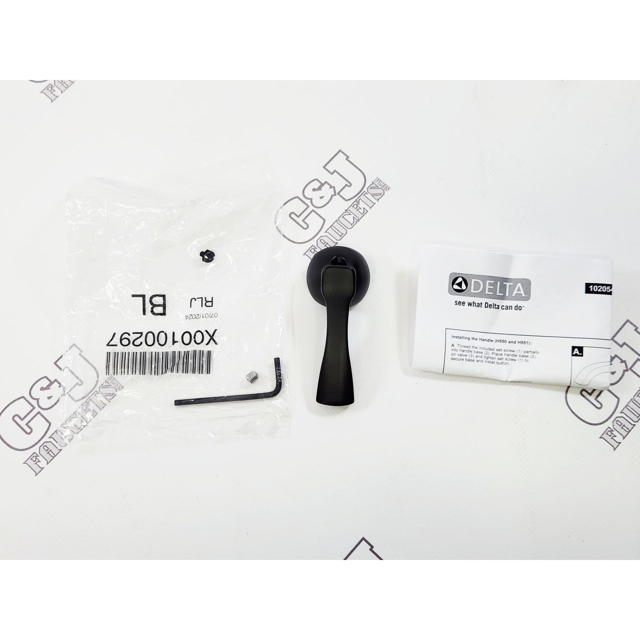 Delta H550BL Stryke Single Handle Bathroom Faucet Lever Handle Only -Matte Black