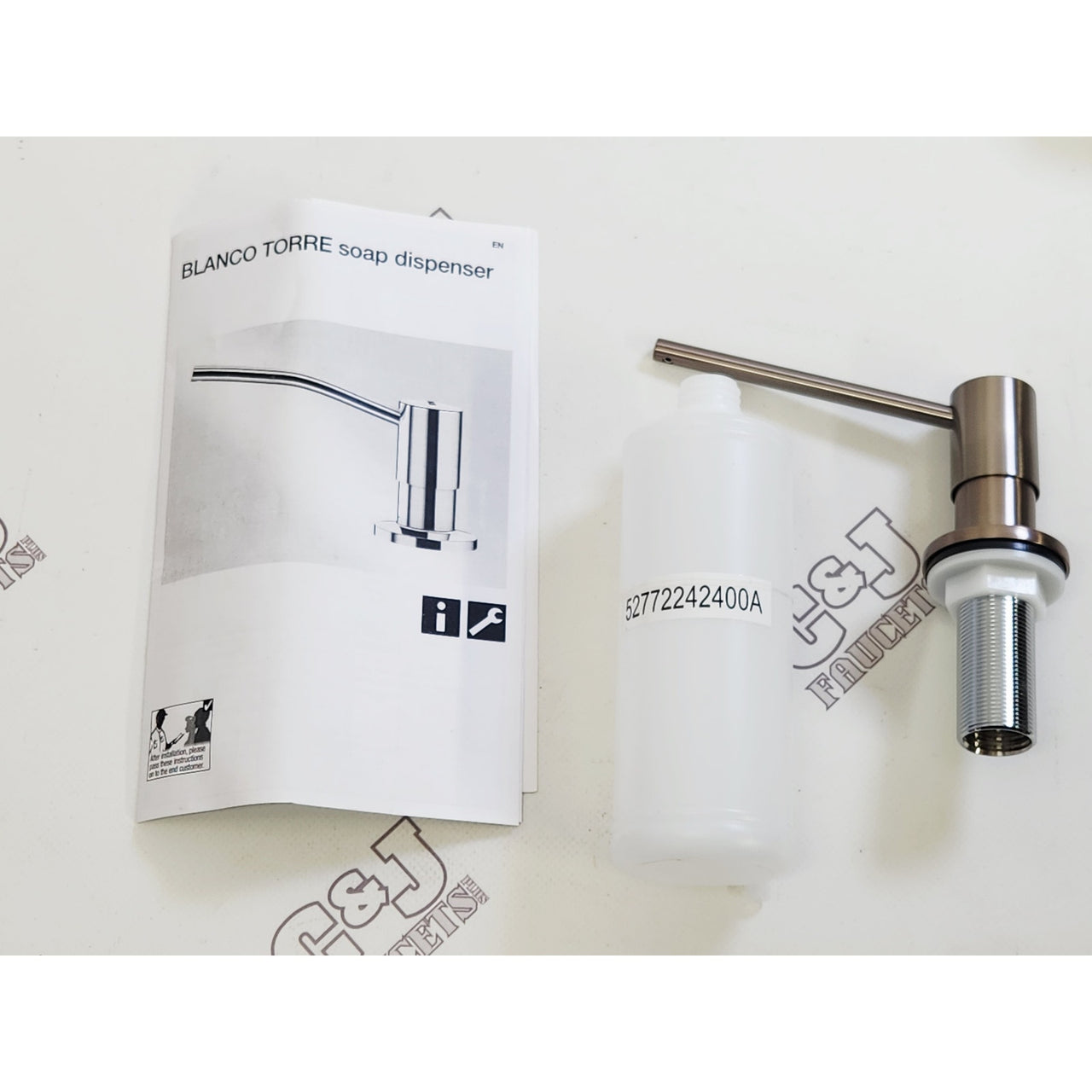Blanco 527722 Torre 10 oz Kitchen Soap Dispenser - Satin Platinum