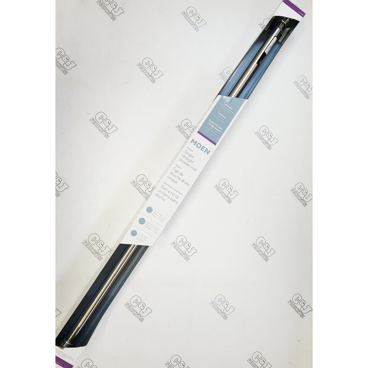 Moen TR1000BN 44"-72" Adjustable Tension Shower Curtain Rod - Brushed Nickel
