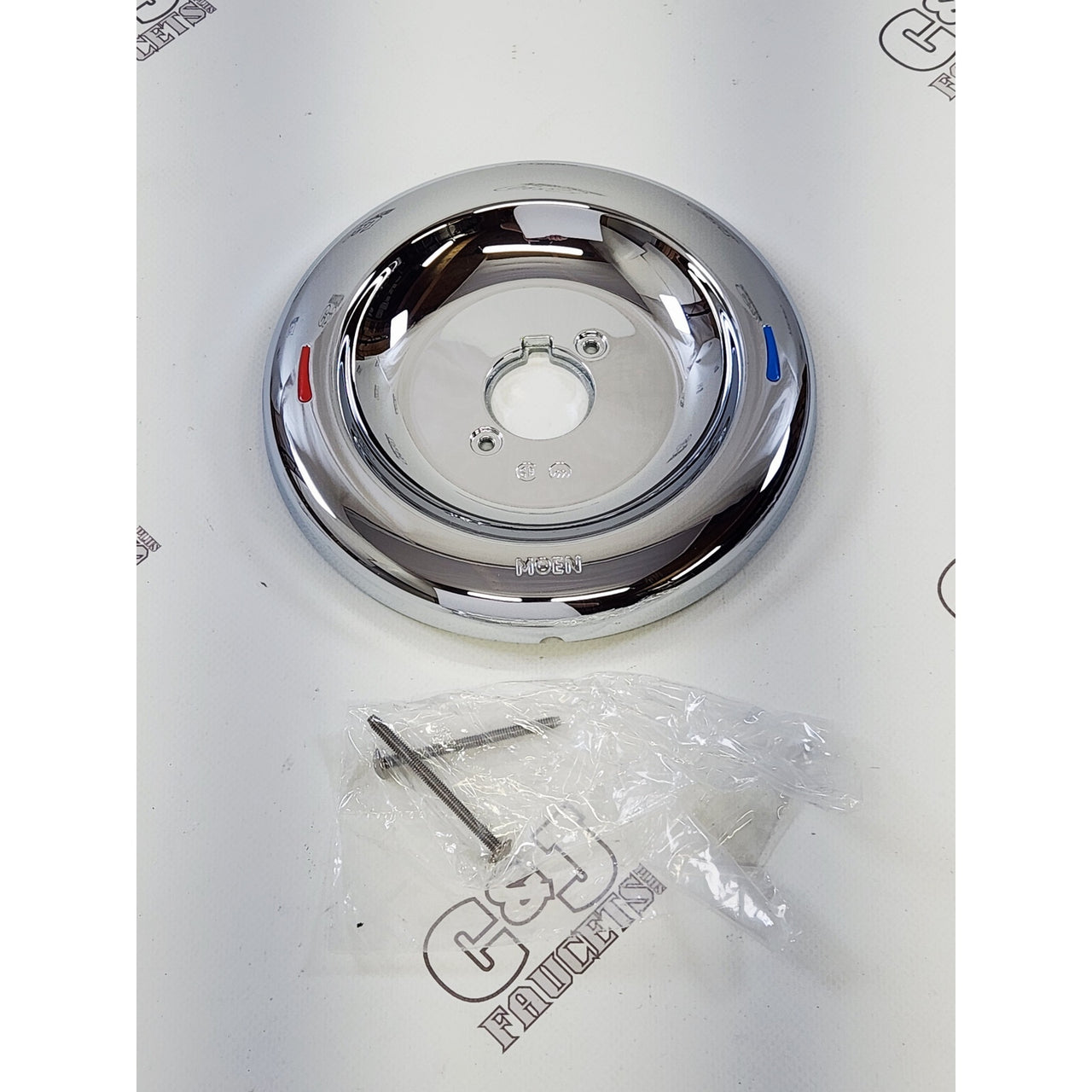 Moen 179102 Posi-Temp 7-3/16" Tub Shower Valve Escutcheon Plate - Chrome