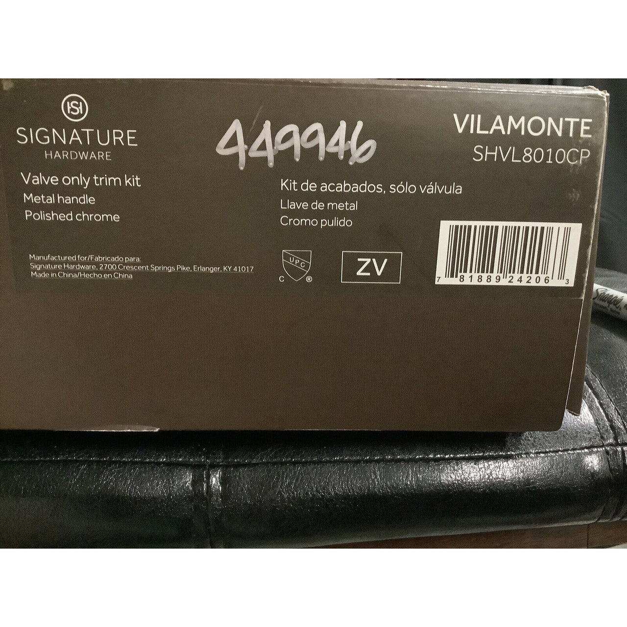 Signature Hardware 449946 Vilamonte Single Function Valve Trim, No Valve -Chrome