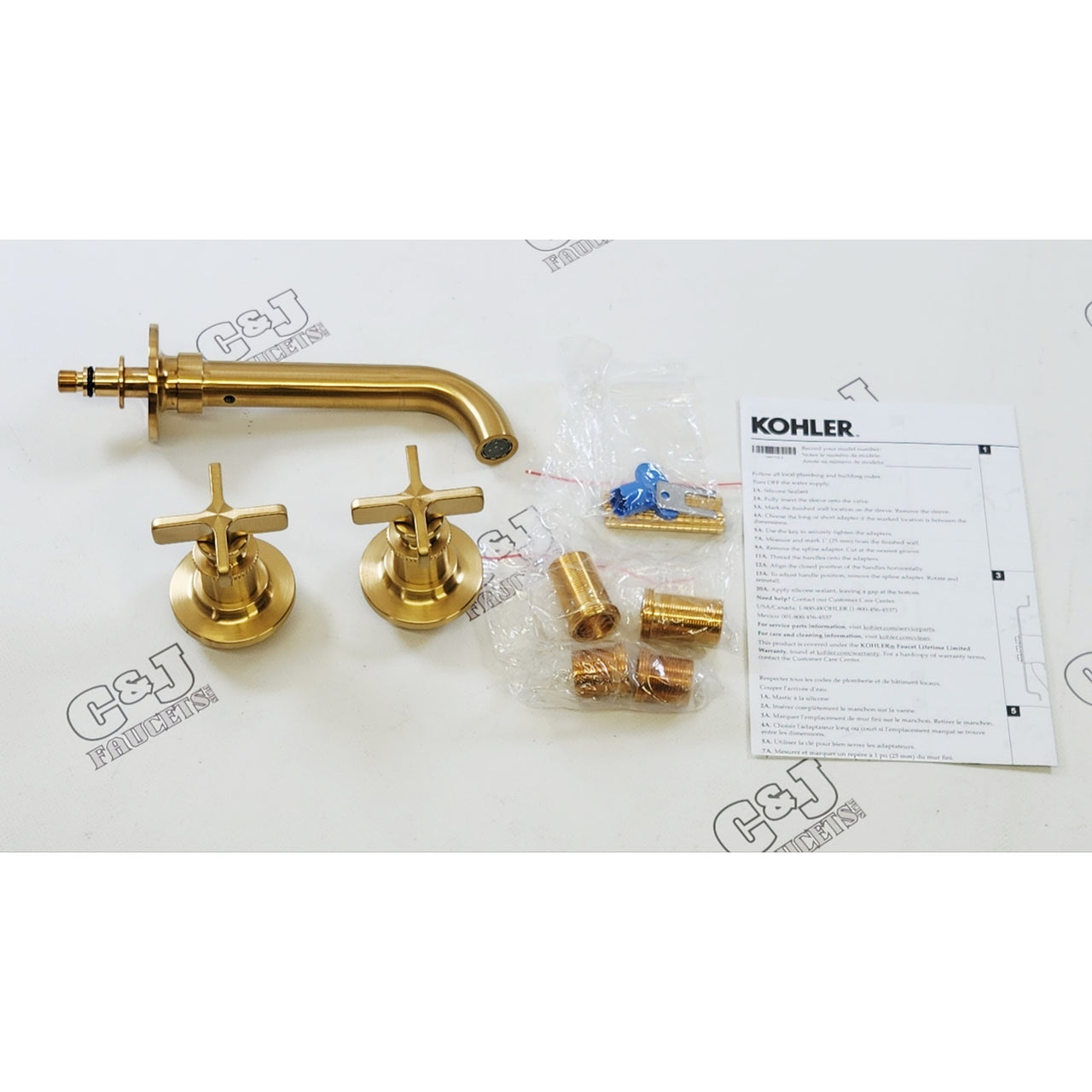 Kohler T35909-3-2MB Castia 1.2 GPM Wall Mount Faucet - Brass READ