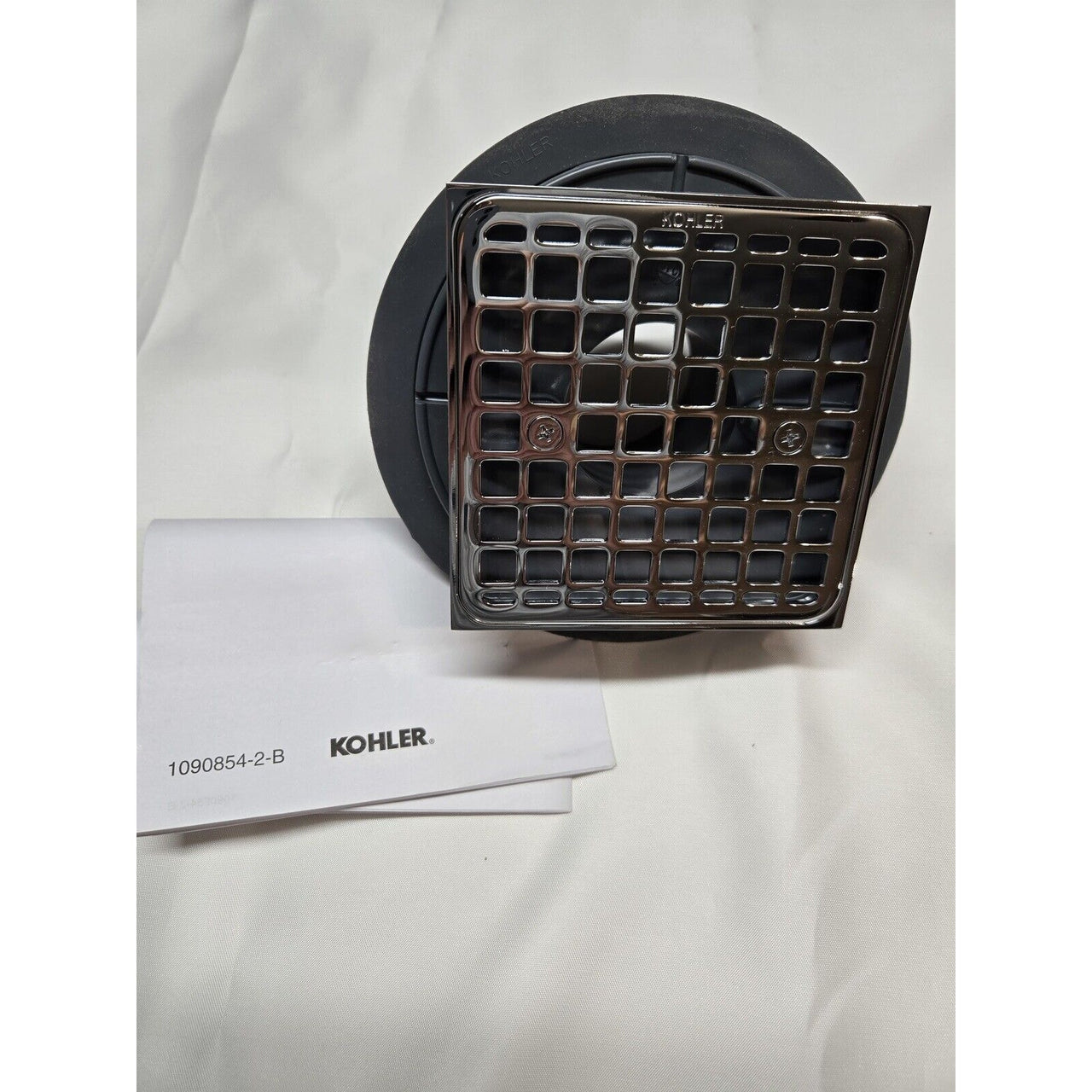 Kohler 9136-CP Square Design Tile-in Shower Drain - Polished Chrome