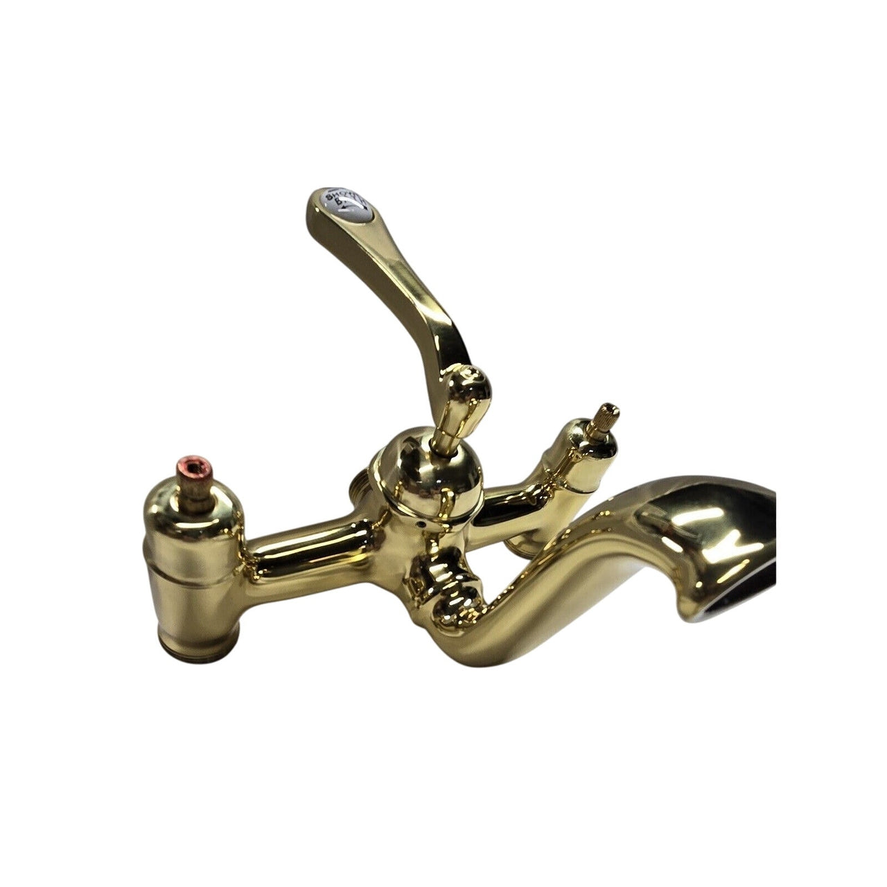 Kingston Brass AE553T2 Aqua Vintage Wall Mounted Tub Filler-Polished Brass *READ
