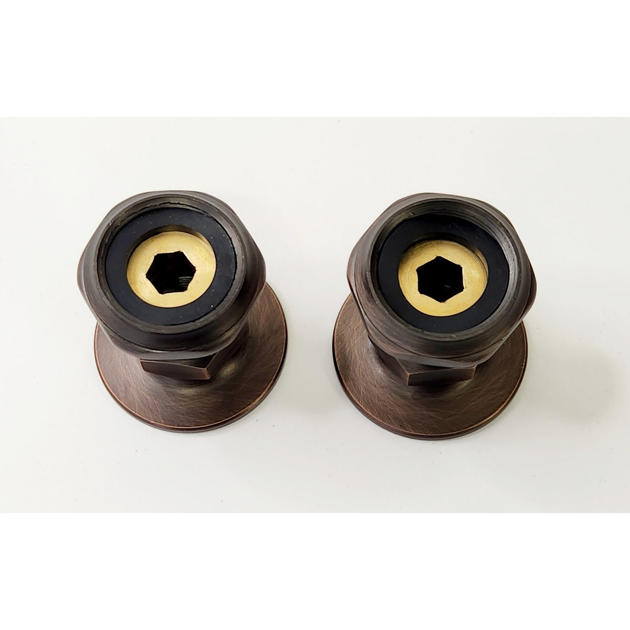 Signature Hardware 195763 2" Wall-Mount Coupler, Set of 2 - Oil Rubbed Bronze