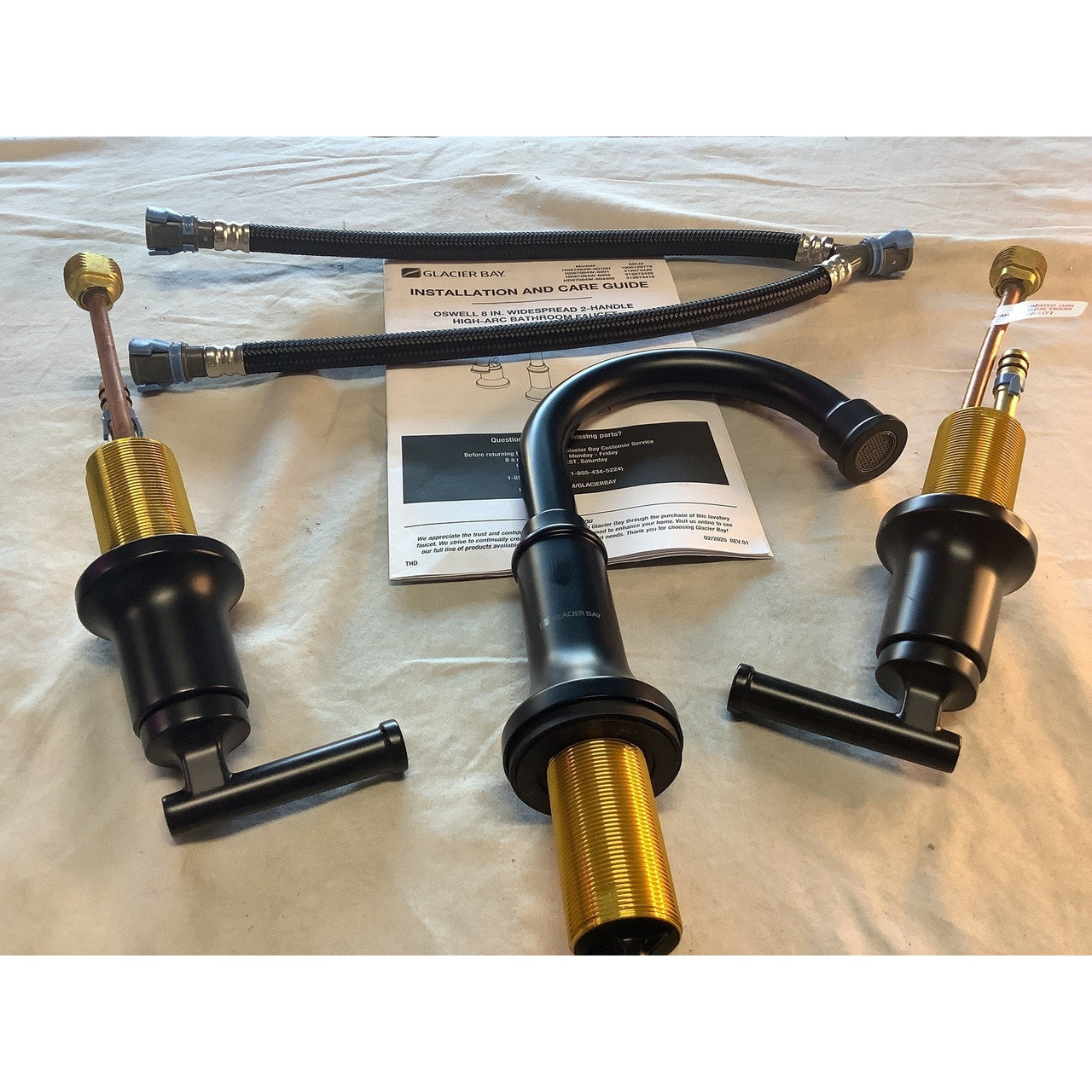 Glacier Bay 1005 129 779 Oswell High Arc Bathroom Faucet - Matte Black