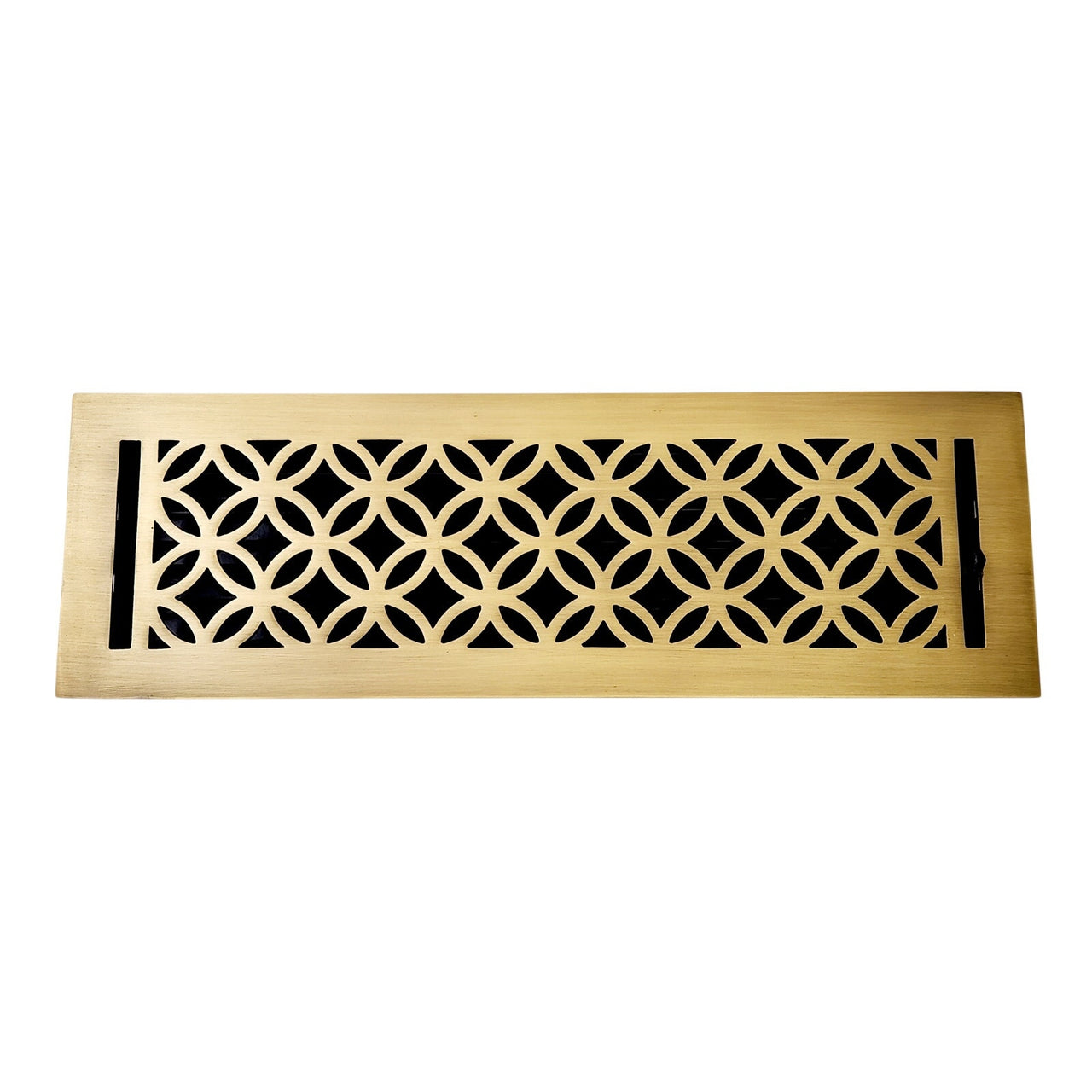 Signature Hardware 438272 Pasteur 4"x14" Brass Floor Register - Antique Brass