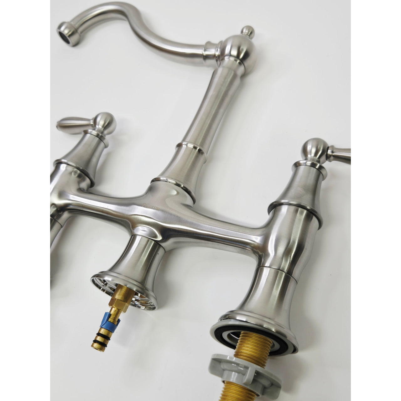 Pfister F-031-4C0S Courant 2-Handle Bridge Kitchen Faucet - Stainless Steel