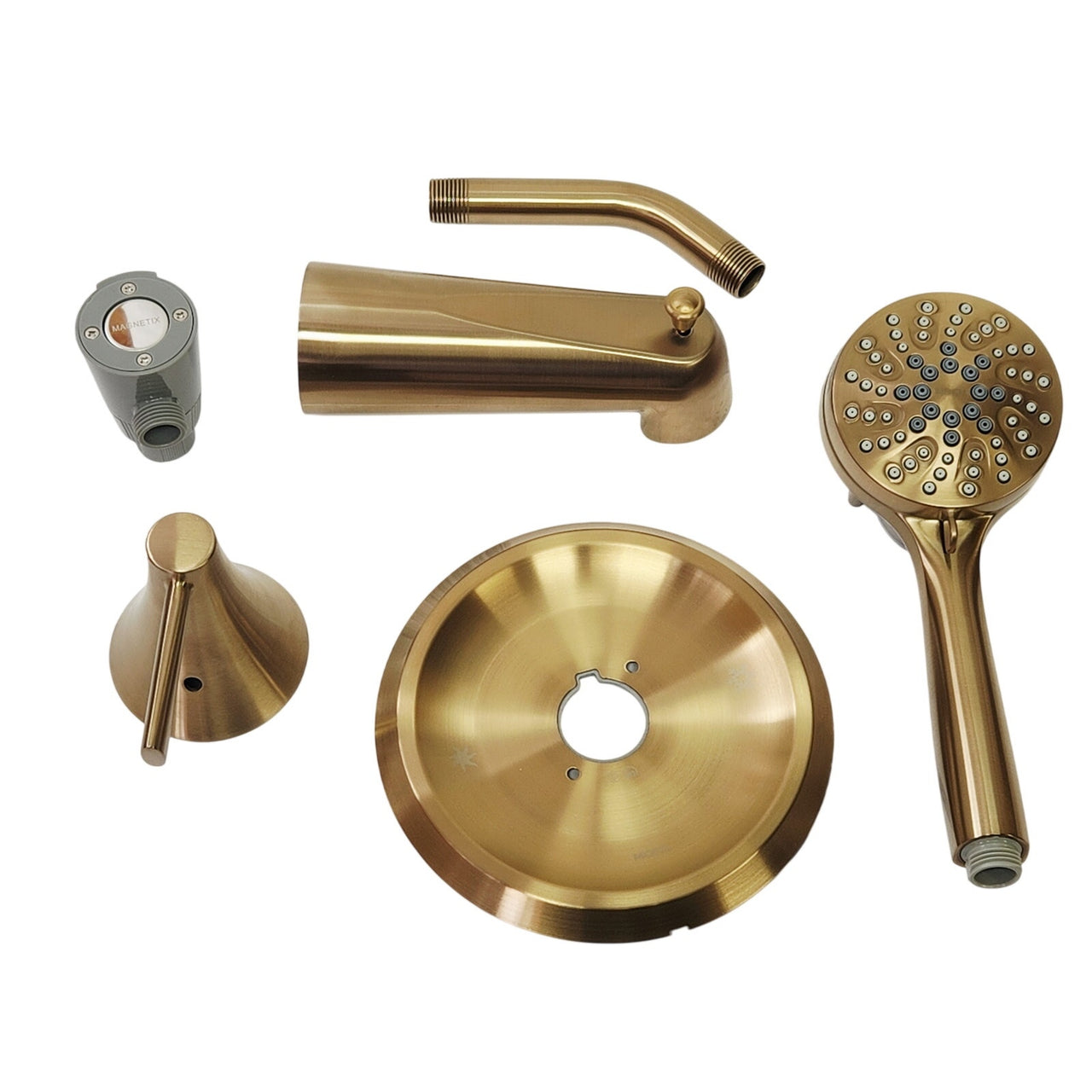 Moen 82021BZG Ronan Single-Handle Modern Tub and Shower Faucet - Bronzed Gold